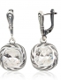 Silver earrings with english lock. Photo Nr. 1