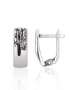 Silver earrings with english lock. Photo Nr. 1