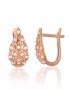 Gold earrings with english lock. Photo Nr. 1