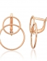 Gold earrings with english lock. Photo Nr. 1
