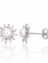 Silver stud earrings. Photo Nr. 1