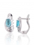 Silver earrings with english lock. Photo Nr. 1