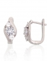 Silver earrings with english lock. Photo Nr. 1