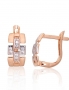 Gold earrings with english lock. Photo Nr. 1