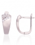 Silver earrings with english lock. Photo Nr. 1