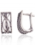 Silver earrings with english lock. Photo Nr. 1