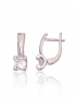 Silver earrings with english lock. Photo Nr. 1