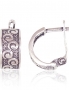 Silver earrings with english lock. Photo Nr. 1