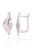 Silver earrings with english lock. Photo Nr. 1