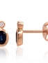 Gold classic studs earrings. Photo Nr. 1