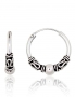 Silver earrings-rings. Photo Nr. 1