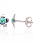 Silver stud earrings. Photo Nr. 1