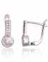 Silver earrings with english lock. Photo Nr. 1
