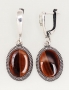 Silver earrings with english lock. Photo Nr. 1