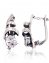 Silver earrings with english lock. Photo Nr. 1
