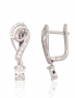 Silver earrings with english lock. Photo Nr. 1