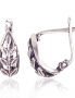 Silver earrings with english lock. Photo Nr. 1