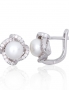 Silver earrings with english lock. Photo Nr. 1