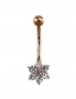 Gold piercing for navel. Photo Nr. 1