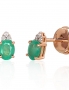 Gold classic studs earrings. Photo Nr. 1