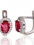 Silver earrings with english lock. Photo Nr. 1