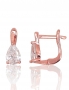 Silver earrings with english lock. Photo Nr. 1