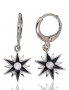 Silver earrings with english lock. Photo Nr. 1