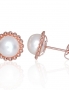 Gold classic studs earrings. Photo Nr. 1
