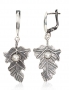Silver earrings with english lock. Photo Nr. 1