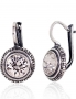 Silver earrings with english lock. Photo Nr. 1