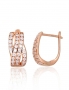Gold earrings with english lock. Photo Nr. 1