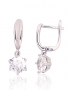 Silver earrings with english lock. Photo Nr. 1