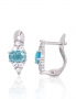 Silver earrings with english lock. Photo Nr. 1