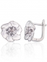 Silver earrings with english lock. Photo Nr. 1