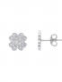 925 Sterling Silver Four-Leaf Clover Earrings, 10mm. Photo Nr. 1