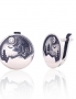 Silver earrings with english lock. Photo Nr. 1