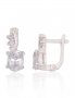 Silver earrings with english lock. Photo Nr. 1
