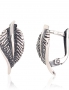 Silver earrings with english lock. Photo Nr. 1