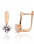 Gold earrings with english lock. Photo Nr. 1