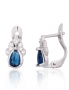 Silver earrings with english lock. Photo Nr. 1