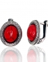 Silver earrings with english lock. Photo Nr. 1