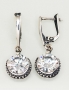 Silver earrings with english lock. Photo Nr. 1