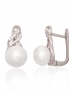 Silver earrings with english lock. Photo Nr. 1
