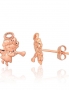 Gold classic studs earrings. Photo Nr. 1