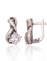 Silver earrings with english lock. Photo Nr. 1