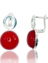 Silver earrings with english lock. Photo Nr. 1