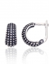 Silver earrings with english lock. Photo Nr. 1