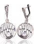 Silver earrings with english lock. Photo Nr. 1