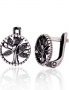 Silver earrings with english lock. Photo Nr. 1