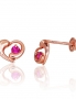 Gold screw studs earrings. Photo Nr. 1